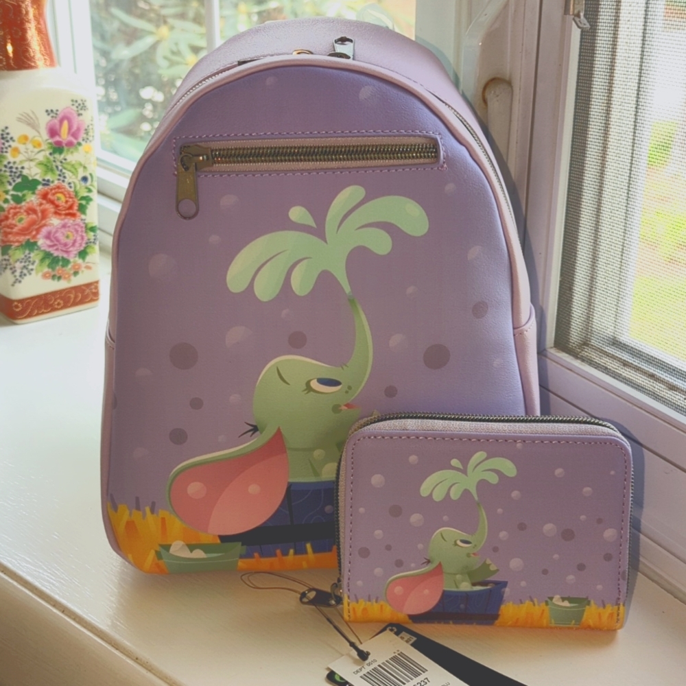 Disney Loungefly Dumbo Mini Backpack and Wallet